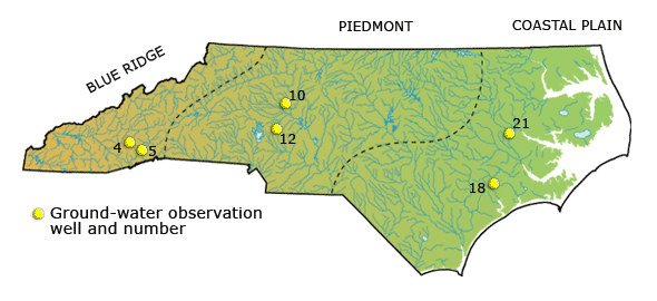 Ground-water wells Map