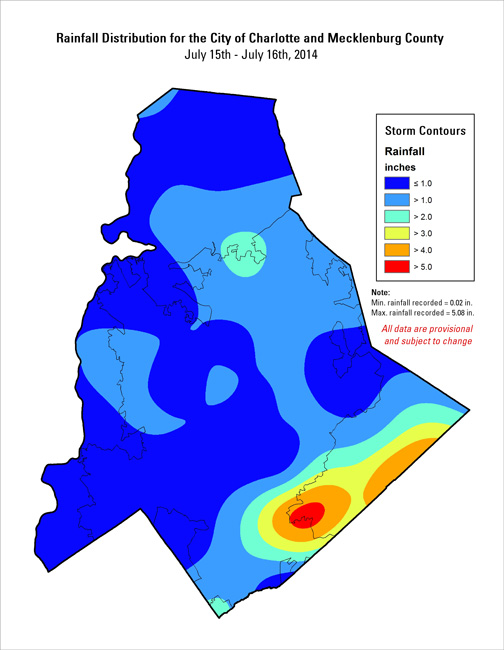 Distribution interval map for May 5, 2013 storm