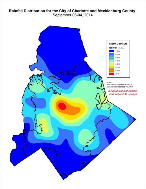 Distribution interval map for May 5, 2013 storm