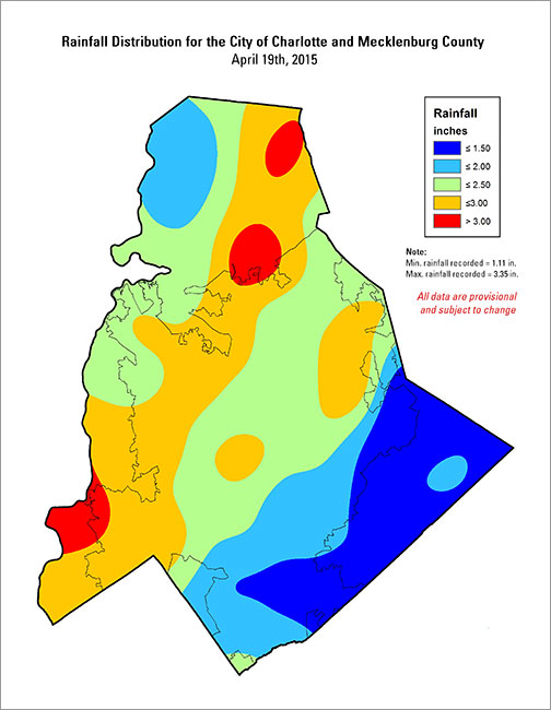 Distribution interval map for May 5, 2013 storm