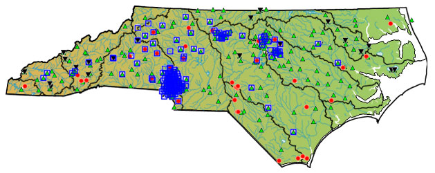 North Carolina watershed map