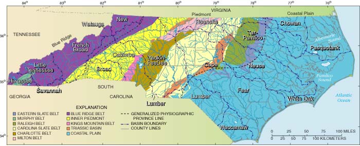 North Carolina Geologic Map