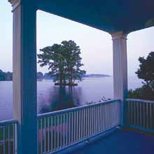 Photograph of Albemarle Sound taken from the porch of a house in Edenton, North Carolina.