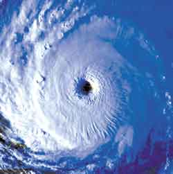 Satellite image of Hurricane Floyd, September 12, 1999.