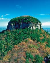 Photograph of Pilot Mountain.